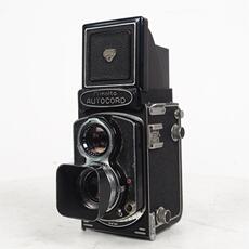 Камеры 怀旧古董美能达minolta autocord 双反120胶片胶卷手摇相机带皮包