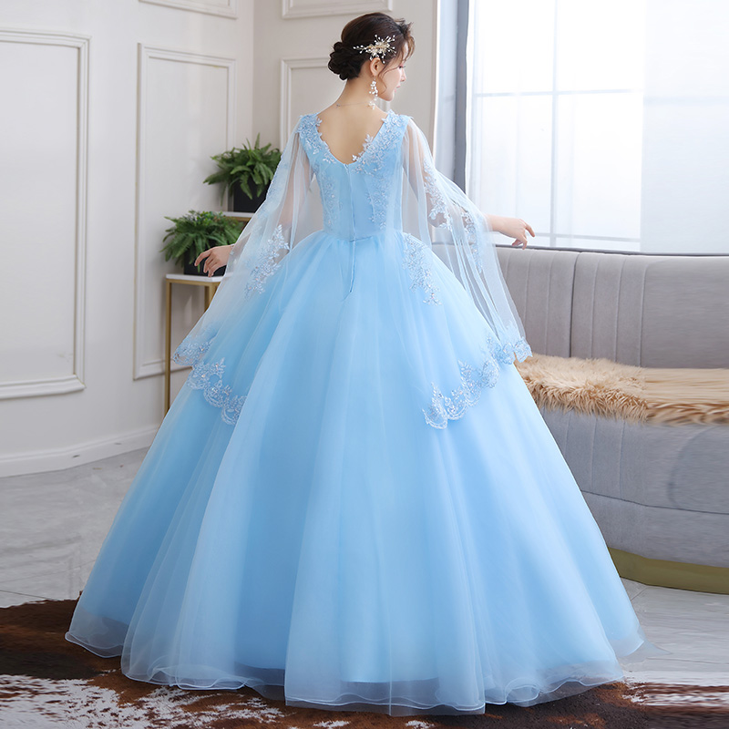 New Wedding Dress Show Dress Host Vocal Art Test Solo Pouch Dress Long Student Performance Dress Female