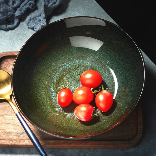 Творческая европейская керамическая миска с фруктами салат из салата рамэн миска миска миска смешанная лапша большая миска печь трансформированная глазурь