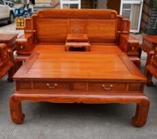 Махогани диван 缅甸花梨红木沙发如意加厚独板大果紫檀榫卯实木沙发新中式原木