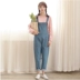 Jeans nữ đầu mùa thu 2018 new bib loose Hàn Quốc phiên bản của mỏng sinh viên giản dị hoang dã dụng cụ jumpsuit Quần jean