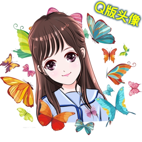 Мультфильм аниме милый Q версия ручного персонажа WeChat Baby Baby Baby Avatar Image Logo Настройка дизайна дизайна