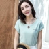 Áo thun cotton trắng nữ tay ngắn cotton cotton 2019 váy hè mới cho nữ Han Fan sinh viên in áo rời - Áo phông áo phông cao cấp Áo phông