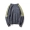 BDCT Nhật Bản tương phản màu sắc khâu cổ áo len dài tay áo Cao đẳng gió đôi lỏng lẻo chạm đáy áo len áo len tăm dài tay