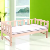 Длинная детская кроватка из натурального дерева для приставной кровати