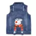 Bé cao bồi vest mùa xuân và mùa thu quần áo trẻ em nhỏ bông denim vest vai hoang dã mỏng boy girl jacket