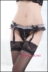 New sexy ren garter dây đeo vớ mã ngọc trai mở quần lót kích thước lớn vớ đen vớ khóa clip đai đeo chân Nịt Tất