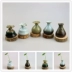Phong cách Nhật Bản đơn giản sáng tạo đồ trang trí máy tính để bàn gốm gốm hoa nồi hoa khung màu xanh lá cây nhà máy bình cá tính gốm đặc biệt