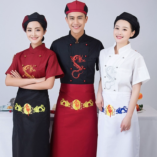 Пятизвездочный отель шеф-повар для мужчин с короткими рукавами летние шеф-повар