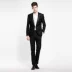 [大利 家] bộ đồ vest nam phù hợp với tiệc cưới phù hợp với bộ đồ nam màu xanh đen - Suit phù hợp quần nam Suit phù hợp