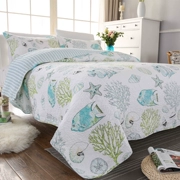 BUBU quilting được làm bằng ba mảnh đơn giản kiểu Mỹ gió đại dương trải giường bông điều hòa bông được giặt chăn bông