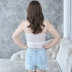 Một từ cổ áo ống đầu bọc ngực vẻ đẹp backless vai dưới dây đeo vest nữ cảm giác với ngực pad kích thước lớn chất béo mm200 kg