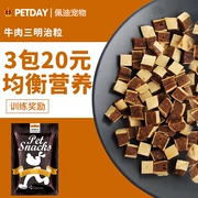 Chó đồ ăn nhẹ thịt bò bánh sandwich 2 tháng puppies Teddy Keji 3 ba bên chăn thả răng khử mùi đào tạo phần thưởng