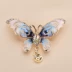 DIY phụ kiện hợp kim dày mạ vàng thời trang bướm trâm pin trang sức ngực trâm bán thành phẩm ngọc trai trống khay đồ trang sức - Trâm cài