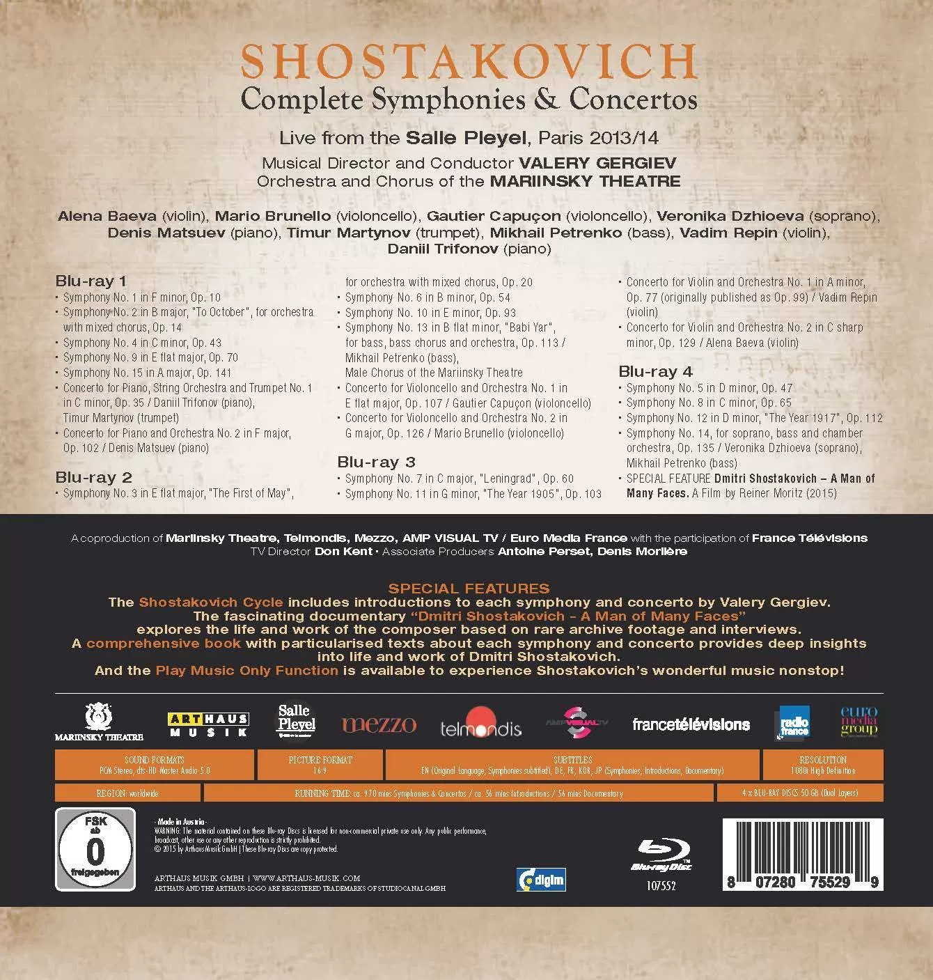 Scholaskovich Symphony/Concerto (Complete Works) Grieryev/Marlinsky 4 CD Blu -ray 50G