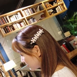 Южнокорейский товар, брендовая заколка для волос из жемчуга, заколка-крабик, аксессуар для волос, шпильки для волос в форме цветка, популярно в интернете