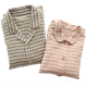 Mùa thu và mùa đông Nhật Bản kẻ sọc vài bộ đồ ngủ cotton của phụ nữ bằng vải nhung nhà quần áo dài tay dày đồ bộ thể thao nam Cặp đôi