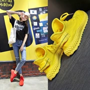 Phiên bản tiếng Hàn của kẹo màu thoáng khí giày thể thao dệt nữ 2019 mùa hè mới học sinh chạy thấp để giúp giày vải nữ thủy triều - Giày cắt thấp