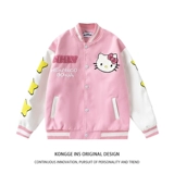 Hello Kitty, куртка, бейсбольная форма, этнический стиль, с вышивкой