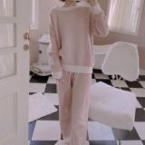 Ретро демисезонная трикотажная милая пижама, в стиле Шанель