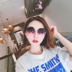 Net red 2018 new vòng sunglasses nữ Hàn Quốc phiên bản của không khung pha lê cắt tỉa tính khí thời trang UV sunglasses Kính râm