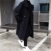Zijun mùa đông phiên bản Hàn Quốc mới của xu hướng dày lên trong phần dài của chiếc áo khoác thanh niên gió Hồng lỏng áo len dày