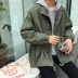 Hồng Kông phong cách mùa xuân mới màu rắn dụng cụ áo khoác Hàn Quốc phiên bản của xu hướng đẹp trai chic jacket sinh viên lỏng đồng phục bóng chày nam