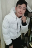 Комплект с капюшоном, шарф, зимняя куртка для влюбленных, оверсайз, в корейском стиле