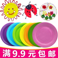Цветная бумага, бумажная тарелка, цветовой круг для детского сада, «сделай сам», поделки ручной работы