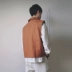 Chen Zhiwen vest vest nam phiên bản Hàn Quốc của xu hướng vest sinh viên vest gió vai giản dị không tay áo khoác dụng cụ - Dệt kim Vest áo vest nam body Dệt kim Vest