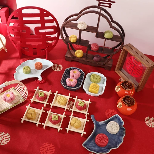 Обручальное украшение свадебное банкетное церемония настольные десертные десертные десертные точки с пластинами