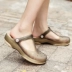 VEBLEN mùa hè lỗ giày dép nữ không trượt dày đế giày bãi biển phẳng với giày thạch nhựa dép Hàn Quốc shop giày dép nữ Dép