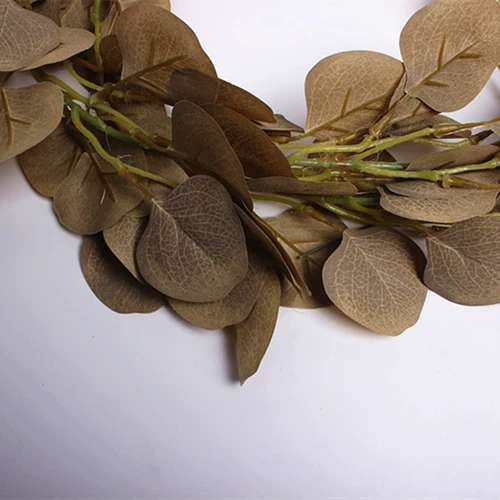 Моделирование евальской лозы мульти -корлор денежных листьев винограда Свадебное украшение цветочная винограда железная проволока пластиковая ротан