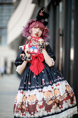 taobao agent [Dream and Treasure Spot] National Brand Lolita Mysterious Country Mushroom Mushroom Panda cute short -sleeved OP