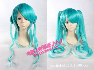 taobao agent Vocaloid, blue green wig, cosplay, 120cm, curls