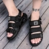 Dép đi biển nam 2019 mùa hè mới màu đen không khí đệm thể thao - Giày thể thao / sandles dép sandal nam nữ Giày thể thao / sandles