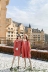 Áo khoác len nữ ngắn đoạn thiết kế ve áo cảm giác nữ thích hợp lưới màu đỏ hai mảnh phù hợp với nữ mùa thu và mùa đông váy mỏng - Accentuated eo áo
