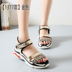 41 đôi sandal cỡ lớn nữ mùa hè 43 đáy phẳng 34 mới 33 chân béo rộng 40 bánh đáy dày 42 hoang dã 32 cỡ nhỏ 31 sandal fila Sandal