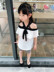Cô gái mùa hè phù hợp với 2018 trẻ em áo thun voan cộng với quần short sọc hai mảnh quần short bé nước ngoài phù hợp với khí Phù hợp với trẻ em