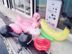 Bản gốc đích thực Sweet Pink Super quả tạ bơm hơi gắn kết nổi giường nổi hàng bơi thiết bị nghỉ dưỡng bơi phao tay cho bé Cao su nổi