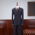 IsirHonour Anh retro sọc xanh hải quân sọc dọc Bộ đồ đôi ngực 戗 cổ áo phù hợp với nam - Suit phù hợp vest nam Suit phù hợp