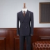 IsirHonour Anh retro sọc xanh hải quân sọc dọc Bộ đồ đôi ngực 戗 cổ áo phù hợp với nam - Suit phù hợp Suit phù hợp