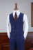 IsirHonour ban đầu của Anh mỏng phần kẻ sọc màu xanh đôi vest ngực châu Âu và Mỹ retro Slim vest nam thủy triều - Dệt kim Vest khoác len mỏng Dệt kim Vest