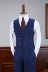 IsirHonour ban đầu của Anh mỏng phần kẻ sọc màu xanh đôi vest ngực châu Âu và Mỹ retro Slim vest nam thủy triều - Dệt kim Vest