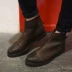 2019 new England nhọn nam giày đơn giày nam Martin boot xu hướng dệt mắt cá chân dây kéo cao giày nam giầy công sở Giày ống