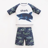 Детские штаны для школьников для плавания, быстросохнущий купальник для мальчиков, короткий рукав, подходит для подростков