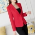 Bộ đồ vest nữ nhỏ tay dài đoạn ngắn 2018 mùa thu mới Hàn Quốc phiên bản tự trồng màu đen hoang dã phù hợp với áo sơ mi chuyên nghiệp Business Suit