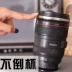 Canon SLR camera lens cup tự động trộn ly cà phê cách nhiệt có thể được in LOGO thép không gỉ bên trong cup