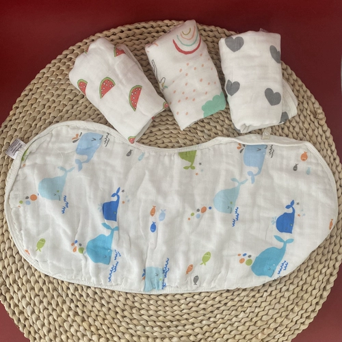 Марлевая детская накидка для новорожденных, детский слюнявчик для младенца, нагрудник для еды