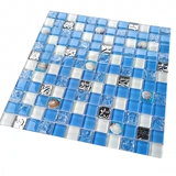 Мозаичная плитка синяя средиземноморская раковина